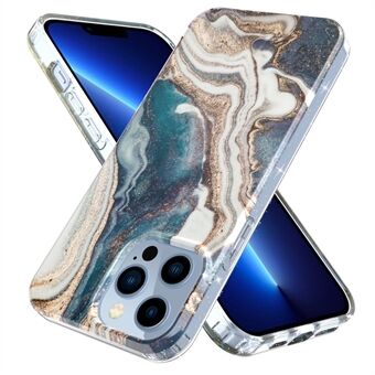 Til iPhone 13 Pro  GW18 IMD marmormønster faldfast PC+TPU-etui Beskyttende telefoncover