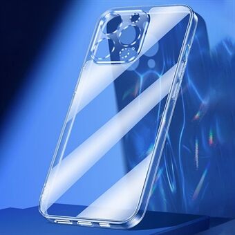 YOOBAO Til iPhone 13 Pro  telefoncover, gennemsigtigt hærdet glasbagside + Silikoneramme Telefoncover Drop-sikker mobiltelefonbeskytter