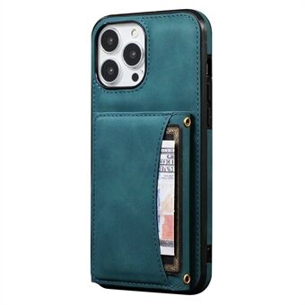 Til iPhone 13 Pro  Tri-fold Pung Kickstand Telefon Cover Multi Card Slots PU Læder + TPU Beskyttelsesetui