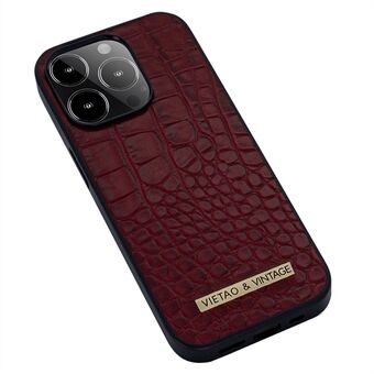 VIETAO Til iPhone 13 Pro  Business Style Crocodile Texture Telefoncover PU Læder+PC+TPU Stødsikkert telefoncover