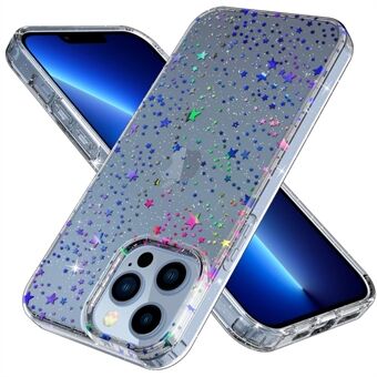 Til iPhone 13 Pro  GW18 Stødsikker hård pc + blød TPU fortykket telefoncover Lasermønster Mobiltelefoncover
