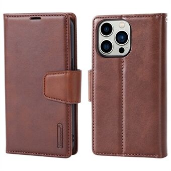 HANMAN Miro2 Series til iPhone 13 Pro 6,1 tommer PU-læder telefoncover Magnetisk aftageligt Stand Aftageligt Flip Wallet Cover