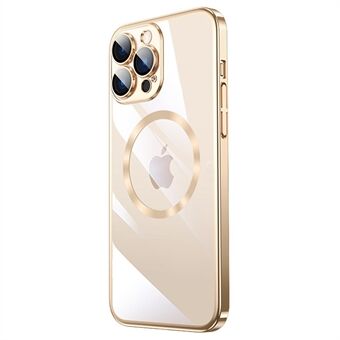 HD Clear Case til iPhone 13 Pro 6.1 tommer, understøtter magnetisk trådløs opladning Hærdet glas Kamerabeskyttelse Hard PC galvanisering telefoncover