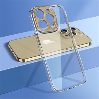 Til iPhone 13 Pro 6,1 tommer krystalklart telefoncover Kamerabeskyttelsesramme Hard PC-bagcover