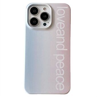 Til iPhone 13 Pro 6,1 tommer Love OG FRED Brevprint Gradient Hard PC Mobiltelefon etui Stødabsorberende rygskal
