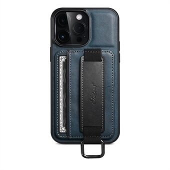 SUTENI H13 til iPhone 13 Pro 6,1 tommer faldsikkert kortslot Båndløkkeholder Kickstand PU læderbelagt TPU beskyttende telefoncover
