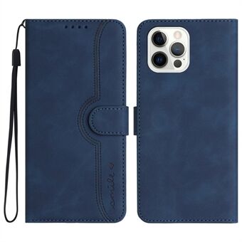 YX003 til iPhone 13 Pro 6,1 tommer Stand telefoncover med påtrykt tegnebog Anti-ridse PU læder smartphone cover