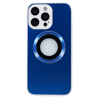 Til iPhone 13 Pro AG mat bagcover Magnetisk Ring TPU-logovisning telefoncover med linsebeskytter