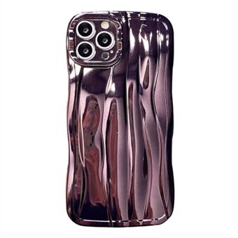 Bagcover til iPhone 13 Pro 6,1 tommer galvanisering Wave Texture Blødt TPU-mobiltelefoncover