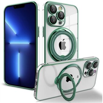 Stødsikkert etui til iPhone 13 Pro 6,1 tommer PC+TPU-telefonskal Roterende Kickstand Bagcover Kompatibel med MagSafe