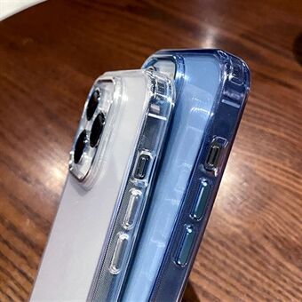 Til iPhone 13 Pro Clear Phone Case Lensramme beskyttelse PC + TPU stødsikkert cover