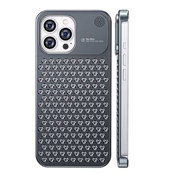 Varmeafledningscover til iPhone 13 Pro , hult hul aluminiumslegering + silikone telefoncover
