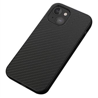 Carbon Fiber Texture Læder Beskyttende Mobiltelefon Case Bagcover til iPhone 13 mini 