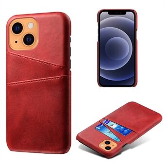 KSQ Læder Hardcover til iPhone 13 Mini m/kortholdere - Rød