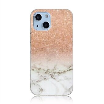 Glat marmor teksturmønster IMD-design stødsikker TPU-cover til iPhone 13 mini 