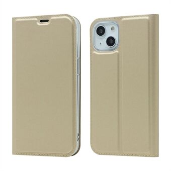Autoabsorberet Simple Fashion Shockproof Læder Telefon Cover Case med Stand Card Slot til iPhone 13 mini 