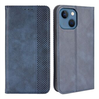 Autoabsorberet Vintage Style Fuld beskyttelse tegnebog Design PU læder telefoncover med Stand til iPhone 13 mini 