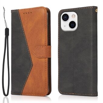 Dual Color Wallet Stand Flip Læder Telefoncover med magnetisk lukning til iPhone 13 mini 