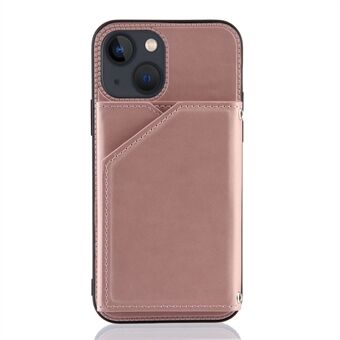 Skin-Touch PU-læder + TPU flere kortslots Kickstand telefoncover cover til iPhone 13 mini 