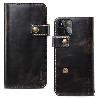 Magnetisk lås Kohud Læder Telefon Pung Cover Stand Case til iPhone 13 mini 