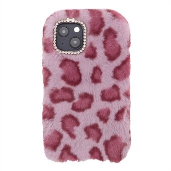 Fluffy Leopard Soft TPU Phone Back Case Shell til iPhone 13 mini 