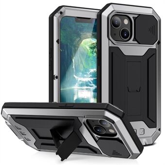R-JUST Triple Protection Støvtæt Dropproof Daily Vandtæt Telefon Protector Cover Kickstand Shell med hærdet glas skærmbeskytter til iPhone 13 mini 