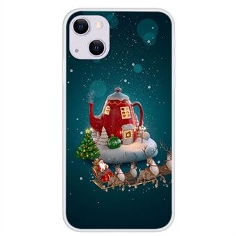 Merry Christmas Pattern IMD Soft TPU Bumper Stødsikker anti-ridse beskyttelsescover til iPhone 13 mini 