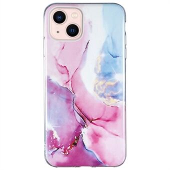 Til iPhone 13 mini  marmormønster IMD Slim Phone Case Anti-drop blød TPU bagcover