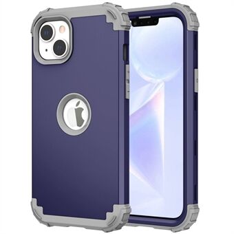 Til iPhone 13 mini  3-i-1 Mobiltelefon Bagcover Bump Proof Thicken Corners Silikone + PC Hybrid Cover