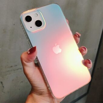 Farverigt lasertelefoncover til iPhone 13 mini 5,4 tommer, TPU + akryl letvægts anti-fald smartphone cover