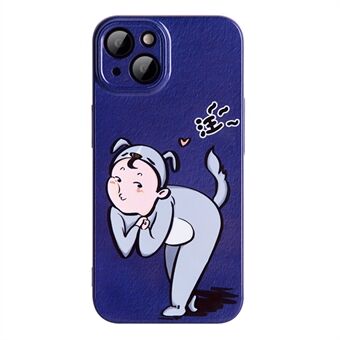 Til iPhone 13 mini 5,4 tommer tegneserie kat pige / hund dreng mønster print par telefon cover rygbeskytter hårdt pc etui
