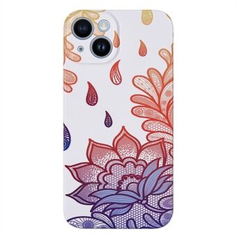 Til iPhone 13 mini 5,4 tommer papirskåret blomstermønster Mobiltelefoncover Hard PC Shockproof Back Cover