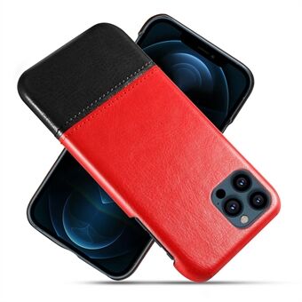KSQ PU læderbelagt dobbeltfarvet splejsnings-pc-telefoncover til iPhone 13 Pro Max 