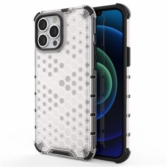 Honeycomb Design TPU + PC Hybrid Case Telefon Beskyttelsescover til iPhone 13 Pro Max 