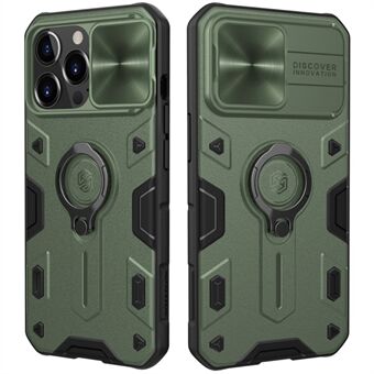 NILLKIN CamShield Armor Case Plastic + TPU Hybrid med kamerabeskyttelse og Ring til iPhone 13 Pro Max 