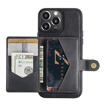 JEEHOOD Aftageligt 2-i-1 telefoncover i magnetisk design Kickstand Wallet Lædercoatet TPU-telefoncover til iPhone 13 Pro Max 