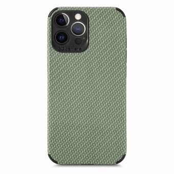 Præcis udskæring Carbon Fiber Texture PU-læderbelagt anti-fald beskyttende telefoncover Shell til iPhone 13 Pro Max 