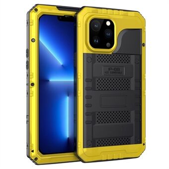 Stødsikker Vandtæt Støvtæt Drop-roof Silikone + Metal Full Cover Telefon Case Hybrid Shell til iPhone 13 Pro Max 6,7 tommer