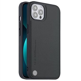 X-LEVEL Kevlar II Series Phone Case for iPhone 13 Pro Max , Carbon Fiber Texture Stylish PU Leather Coated TPU Anti-Slip Cover