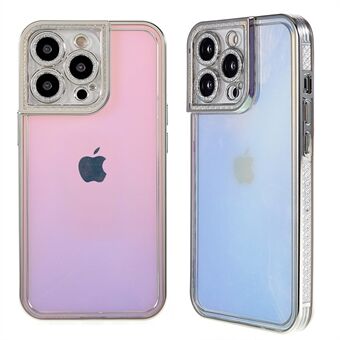 Soft TPU Cover for iPhone 13 Pro Max  Shockproof Slim Case Anti-scratch Electroplating Phone Protector Rhinestone Decorated Phone Case