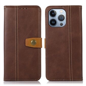 For iPhone 13 Pro Max  All-around Protection Magnetic Case Textured Leather Wallet Flip Phone Cover with Stand