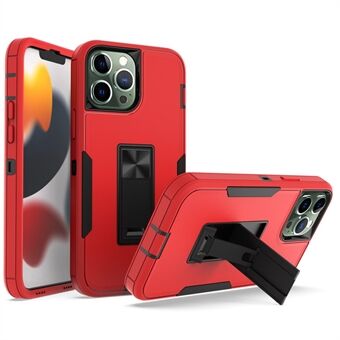 For iPhone 13 Pro Max  Back Shell, Impact Resistant PC + TPU Hybrid Phone Cover with Integrated Kickstand Car Mount Metal Sheet Case