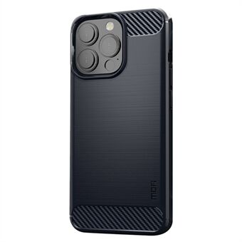 MOFI For iPhone 13 Pro Max  Carbon Fiber Texture Fingerprint-free TPU Case Brushed Phone Cover