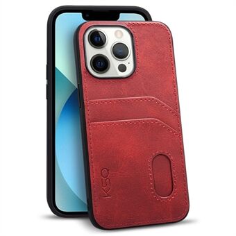 KSQ 001 Series All Edge Wrapped Case for iPhone 13 Pro Max , Card Slots Design Soft TPU+PC+PU Leather Phone Cover