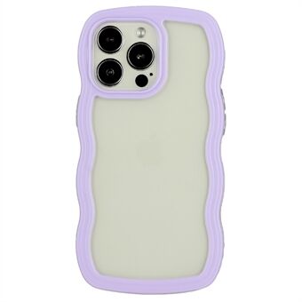 Til iPhone 13 Pro Max  Wavy Edge Farveramme Gennemsigtigt bagcover Drop-sikker pc + TPU-telefoncover