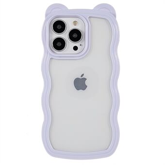 Til iPhone 13 Pro Max  Cute Bear Ear Decor Aftagelig 2-i-1 PC+TPU-telefoncover Smartphone-etui
