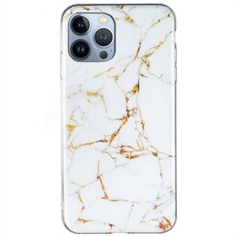Beskyttende telefoncover til iPhone 13 Pro Max , marmormønster IMD fleksibel TPU-bagcover