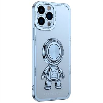 Til iPhone 13 Pro Max  Spaceman Design Galvaniseret TPU telefoncover Kickstand Cover med bilmonteret metalplade