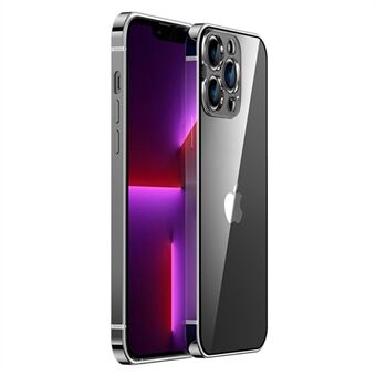 IM-CHEN Til iPhone 13 Pro Max  Anti-ridse Telefon Case Rustfrit Steel + Gennemsigtig PC Bagside Faldsikkert cover