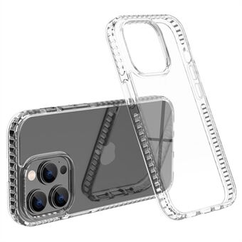 Til iPhone 13 Pro Max  plastik+TPU krystalklart telefonbagcover Stødsikkert hårdt telefoncover